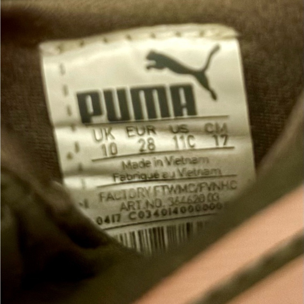 PUMA Rebel Mid Gleam Jr Olive Night Rose Gold 11C - Picture 6 of 6